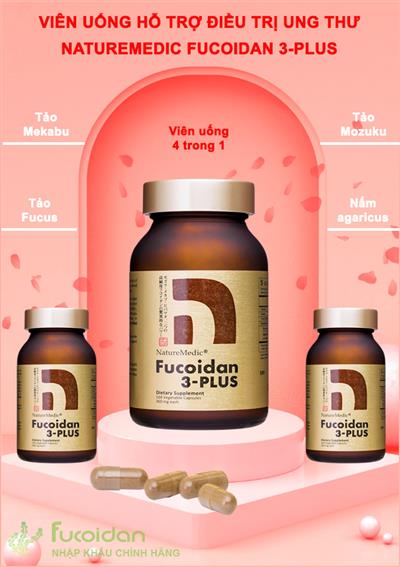 Viên nang NatureMedic Fucoidan-3plus, Hộp 160 viên